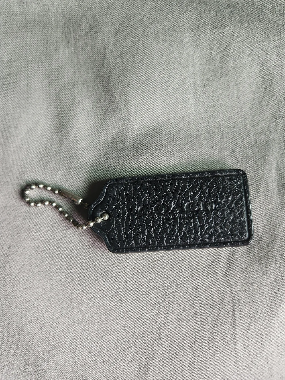COACH Black Leather Hangtag 2.5 Inch